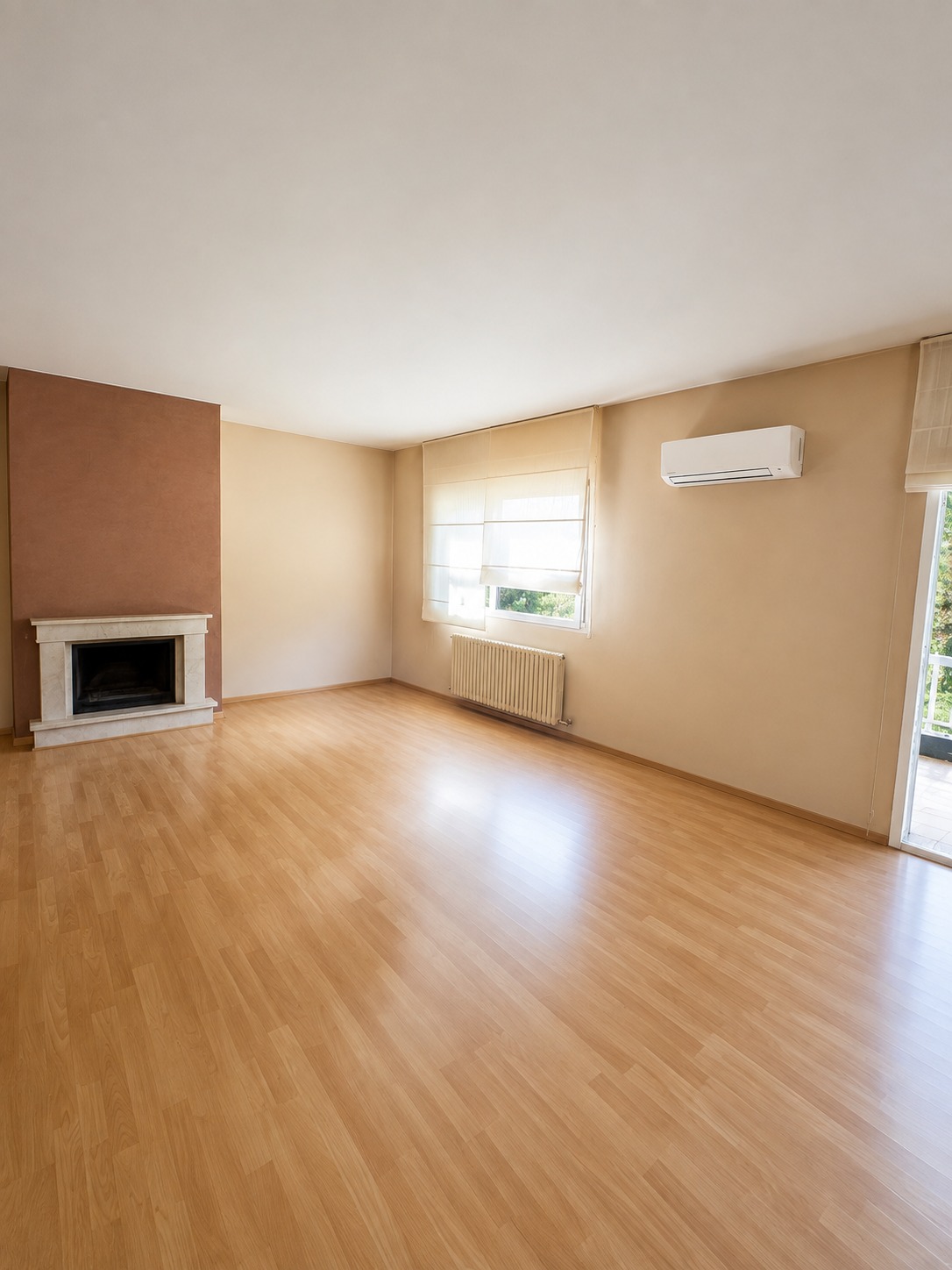 Living room with fireplace