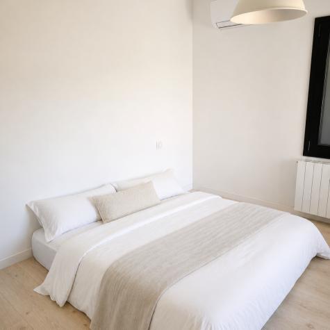 Main bedroom in neutral tones